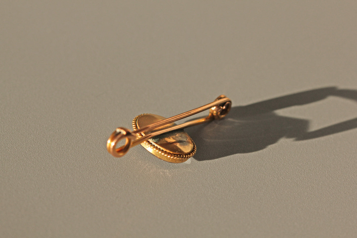 Antique victorian old mine cut diamond & onyx brooch, in 9 carat gold