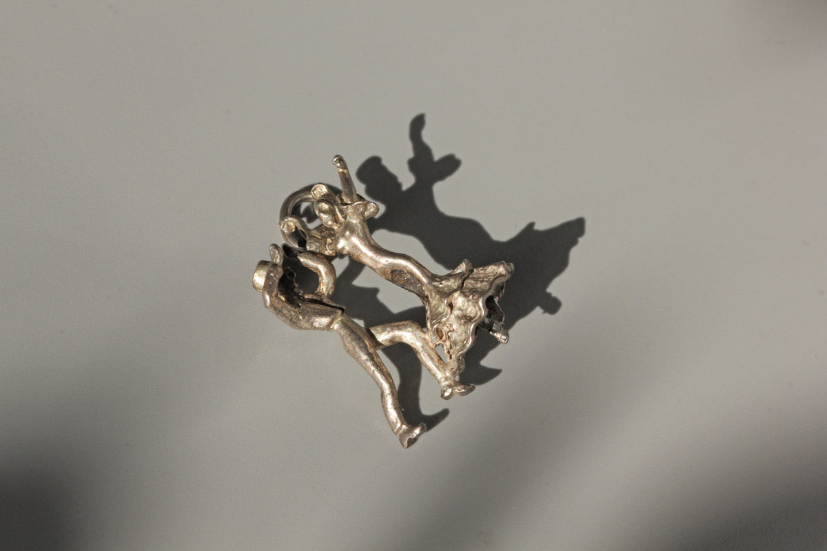 1970s vintage flamenco dancer charm or pendant