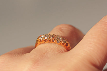 Antique georgian old cut diamond ring, in 18 carat gold