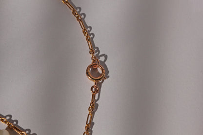 Antique edwardian sapphire & baroque pearl necklace, in 15 carat gold