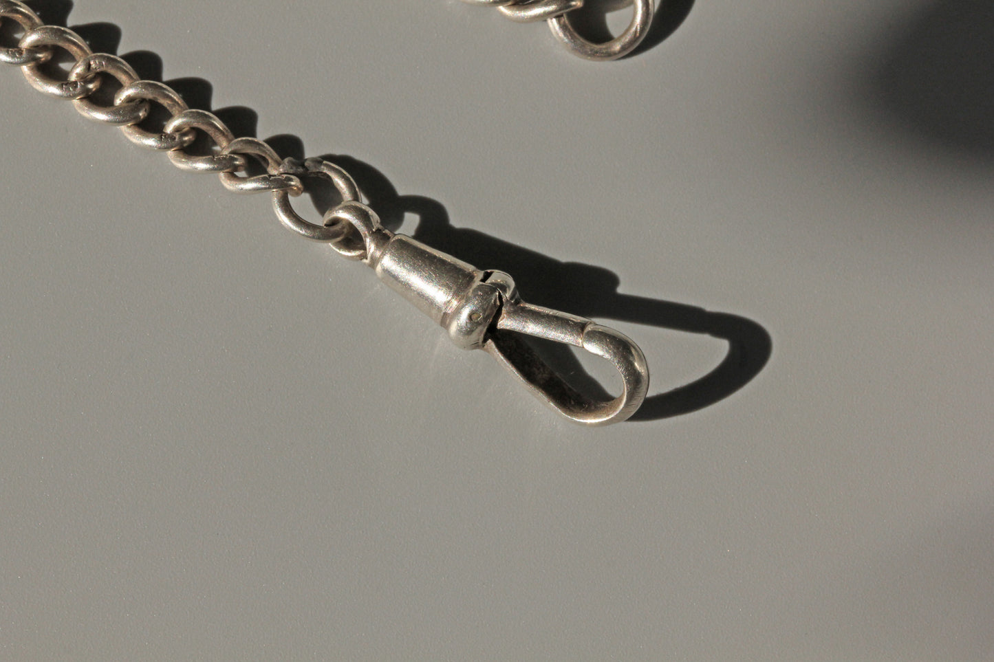 Antique albert chain charm bracelet, in sterling silver