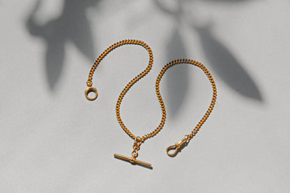 Antique 18ct gold curb link chain necklace

