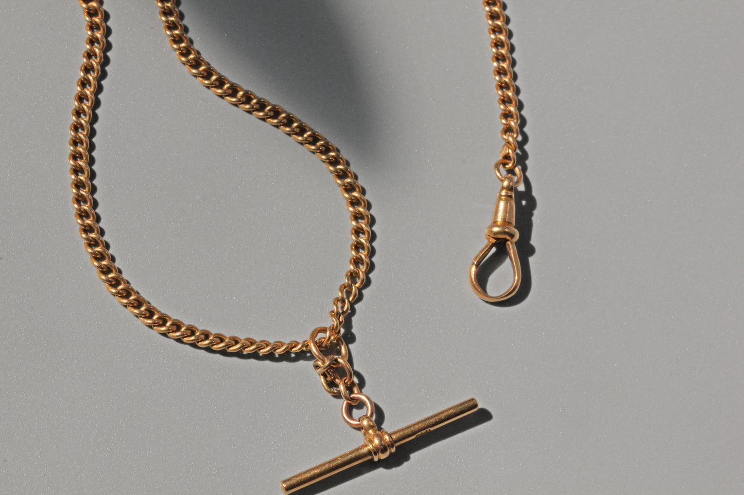 Antique solid gold Albert chain detail
