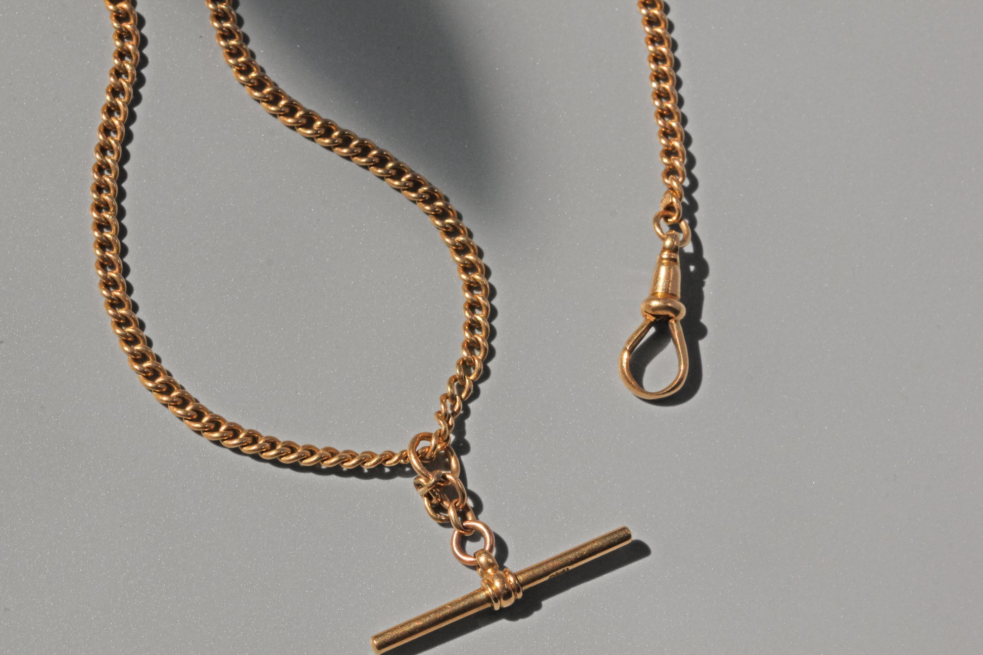 Antique solid gold Albert chain detail