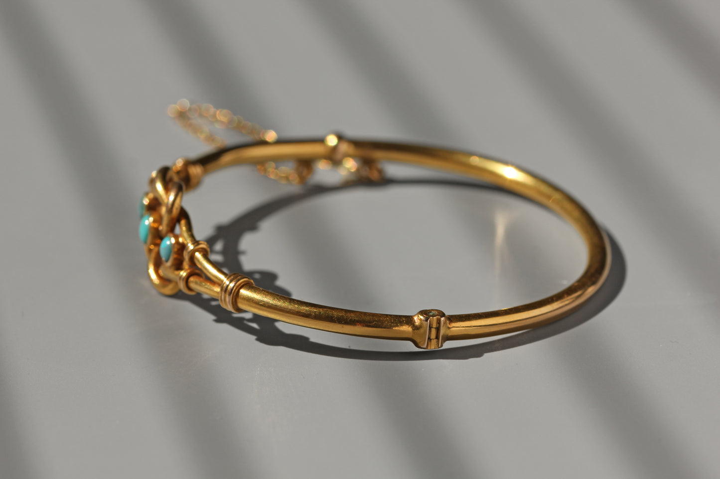 Antique turquoise bangle high carat gold