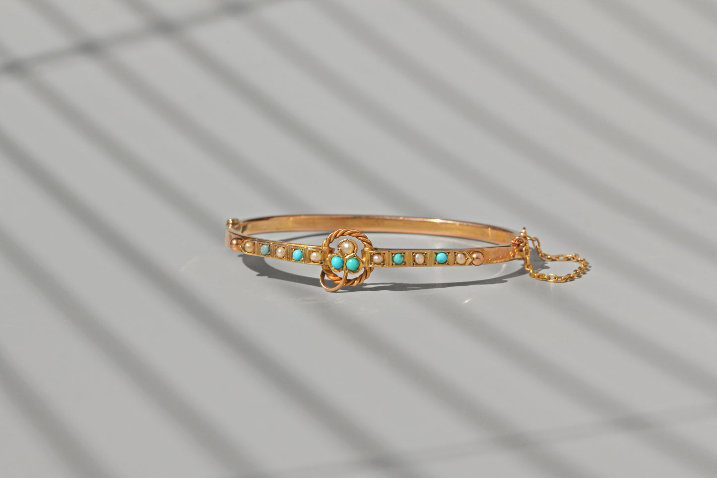 victorian bracelet with pearls and turquoise 