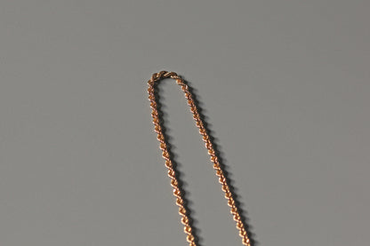 Antique victorian rope link twist chain with T-bar, in 9 carat gold