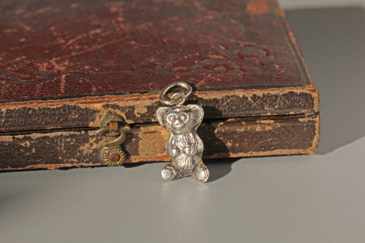 Vintage sterling silver gizmo furby charm pendant
