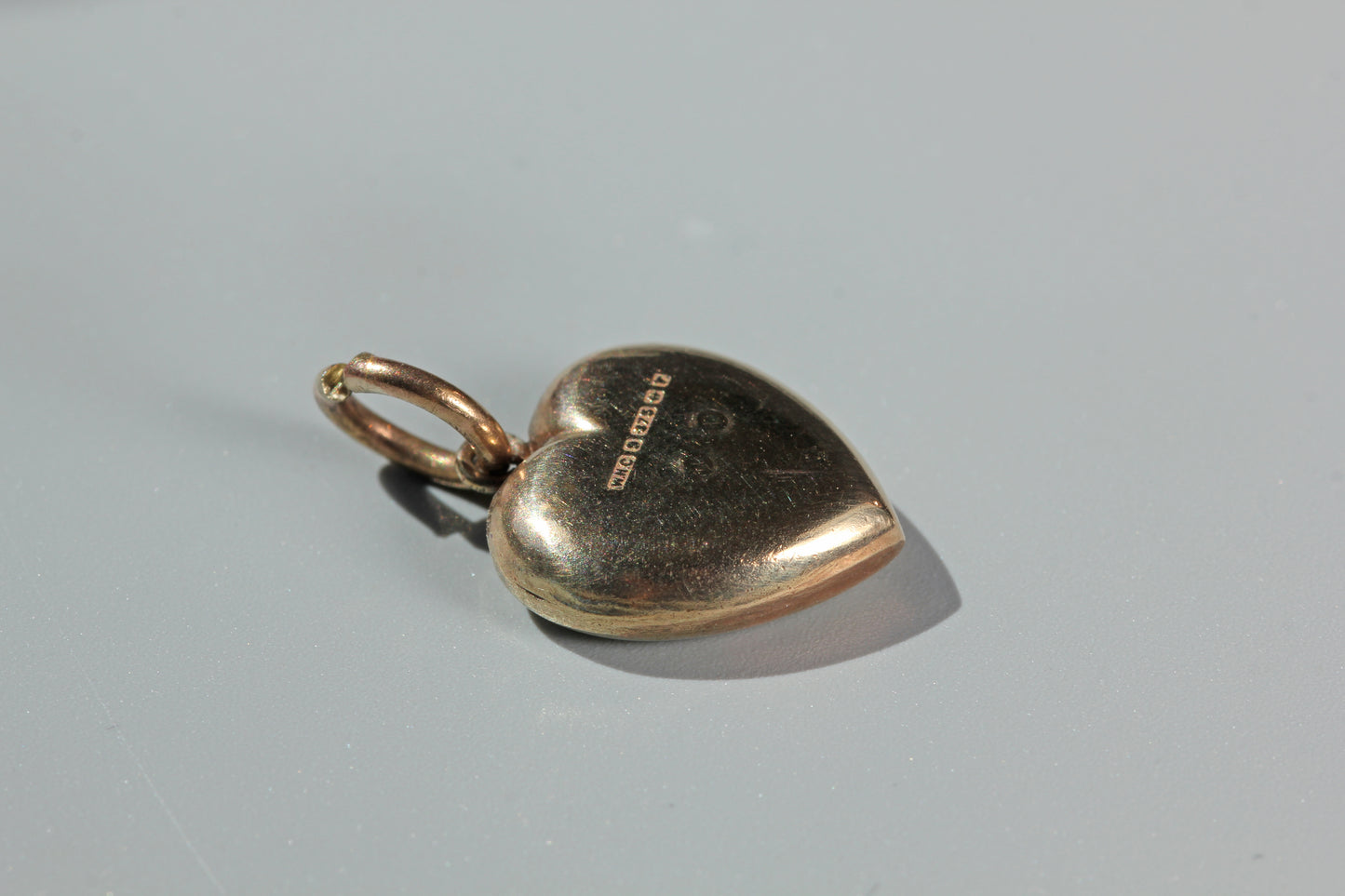 Vintage I love you heart charm, in 9 carat gold