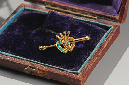 Unique Victorian love token in 15 carat gold