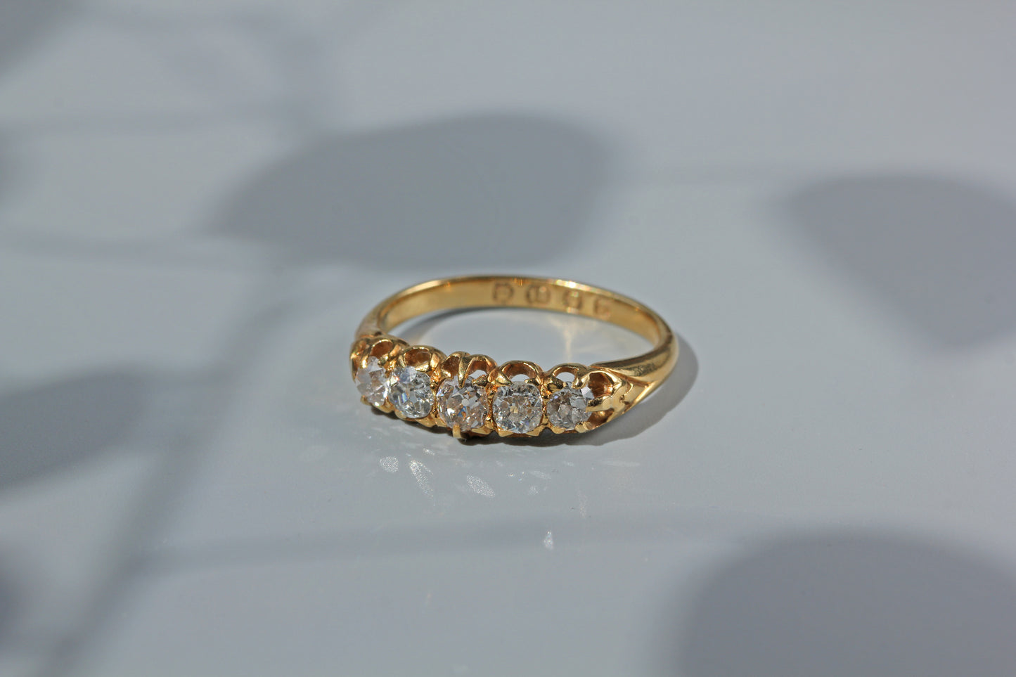 Antique edwardian old cut diamond ring, in 18 carat gold