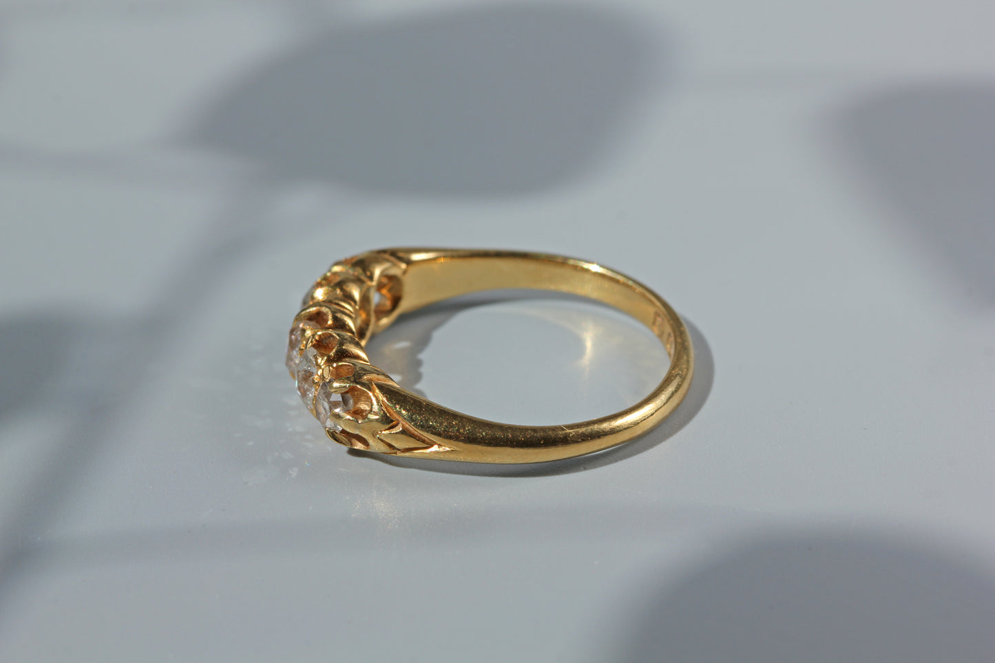 Antique edwardian old cut diamond ring, in 18 carat gold