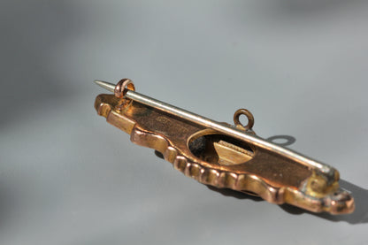 Antique victorian diamond and pink spinel brooch, in 9ct gold