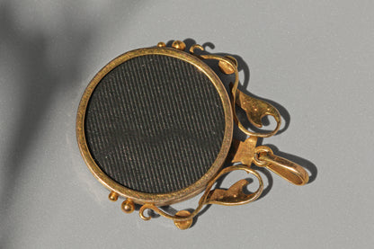 Antique celestial pearl double locket pendant, in 9 carat gold