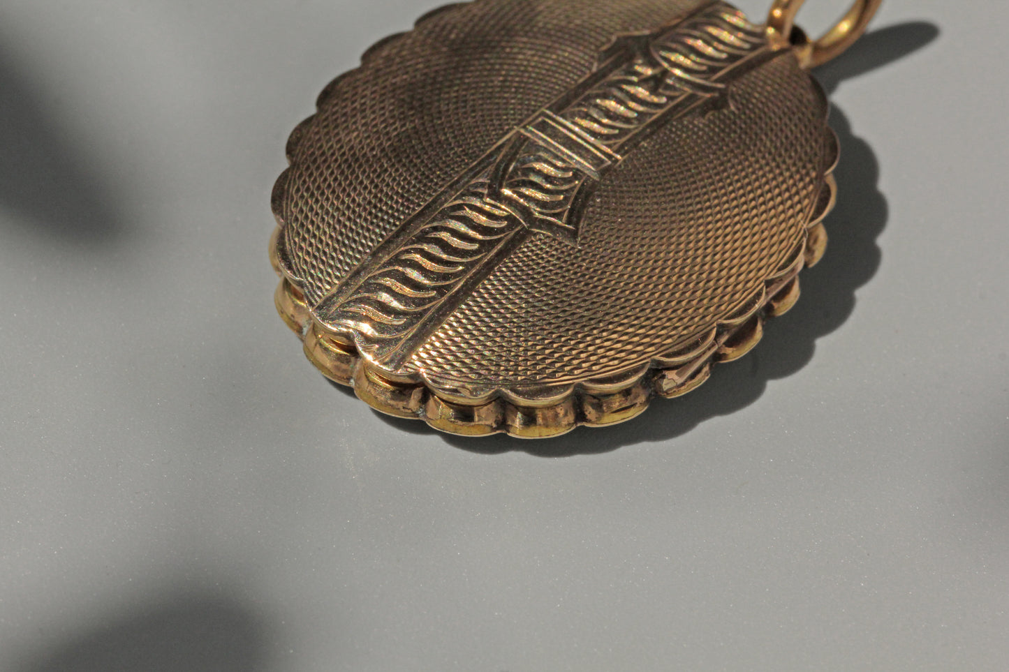 Antique victorian belt buckle locket, in 9 carat gold