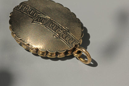 Antique victorian belt buckle locket, in 9 carat gold