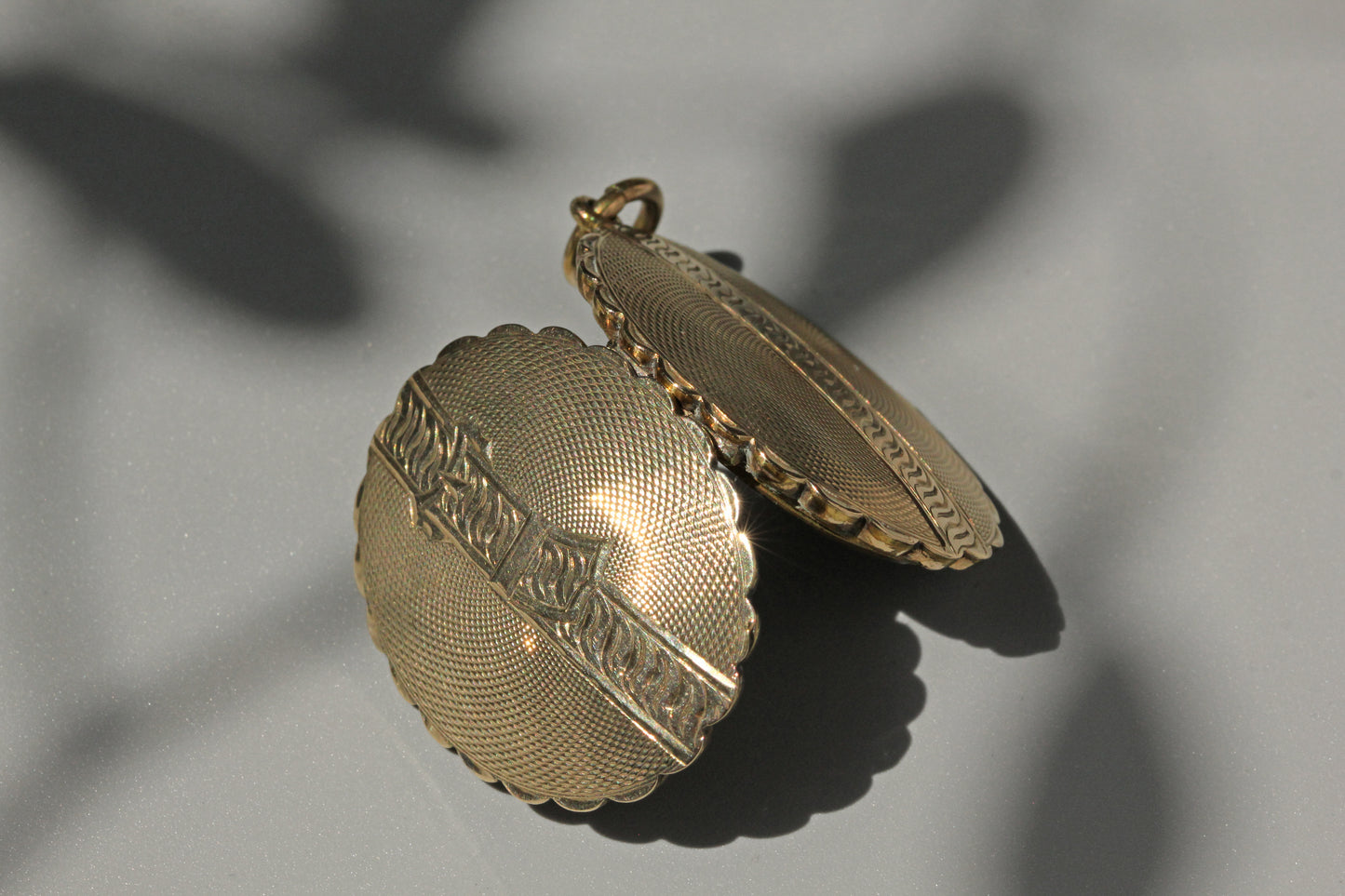 Antique victorian belt buckle locket, in 9 carat gold